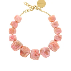 Vanessa Baroni Schmuck<Big Organic Shaped Necklace Peach Marble