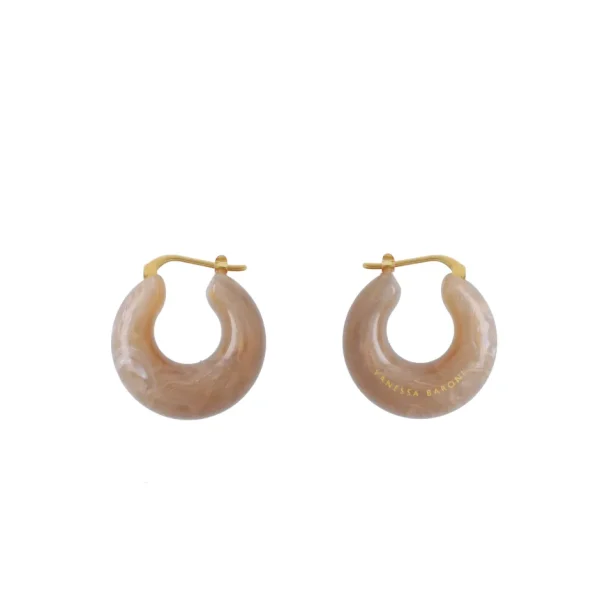 Vanessa Baroni Schmuck<Circlet Earring Biancone Marble