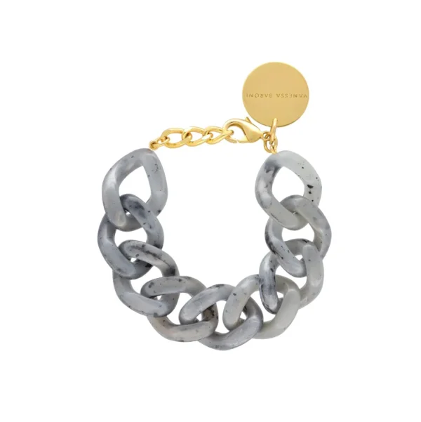 Vanessa Baroni Schmuck<Flat Chain Bracelet Inked Grey Marble