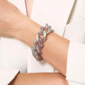 Vanessa Baroni Schmuck<Flat Chain Bracelet Iridescent Clear