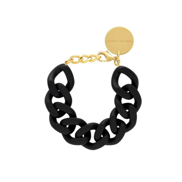 Vanessa Baroni Schmuck<Flat Chain Bracelet Matt Black