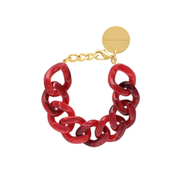 Vanessa Baroni Schmuck<Flat Chain Bracelet Red Marble