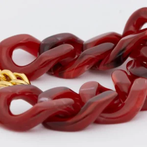 Vanessa Baroni Schmuck<Flat Chain Bracelet Red Marble