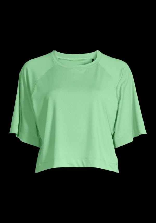 Casall Athleisure<Laser Mesh Crop Shirt