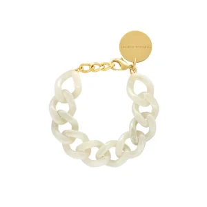 Vanessa Baroni Schmuck<Mini Flat Chain Bracelet Snow White Marble