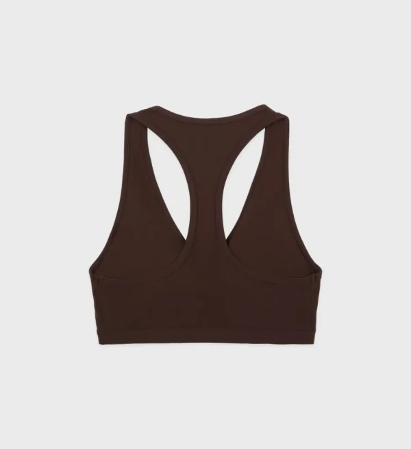 Sporty&Rich Athleisure<Runner Script V-Neck Sports Bra