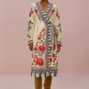 Farm Rio Kleider<Sand Mosaic Garden Wrap Midi Kleid