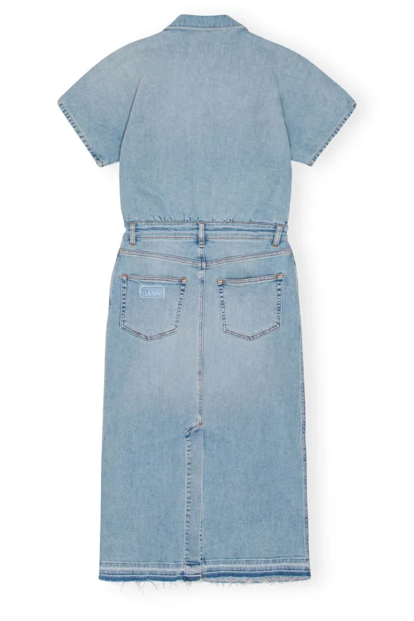 Ganni Kleider<Tint Denim Kleid