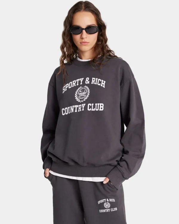 Sporty&Rich Sweatshirts & Hoodies<Varsity Crest Crewneck